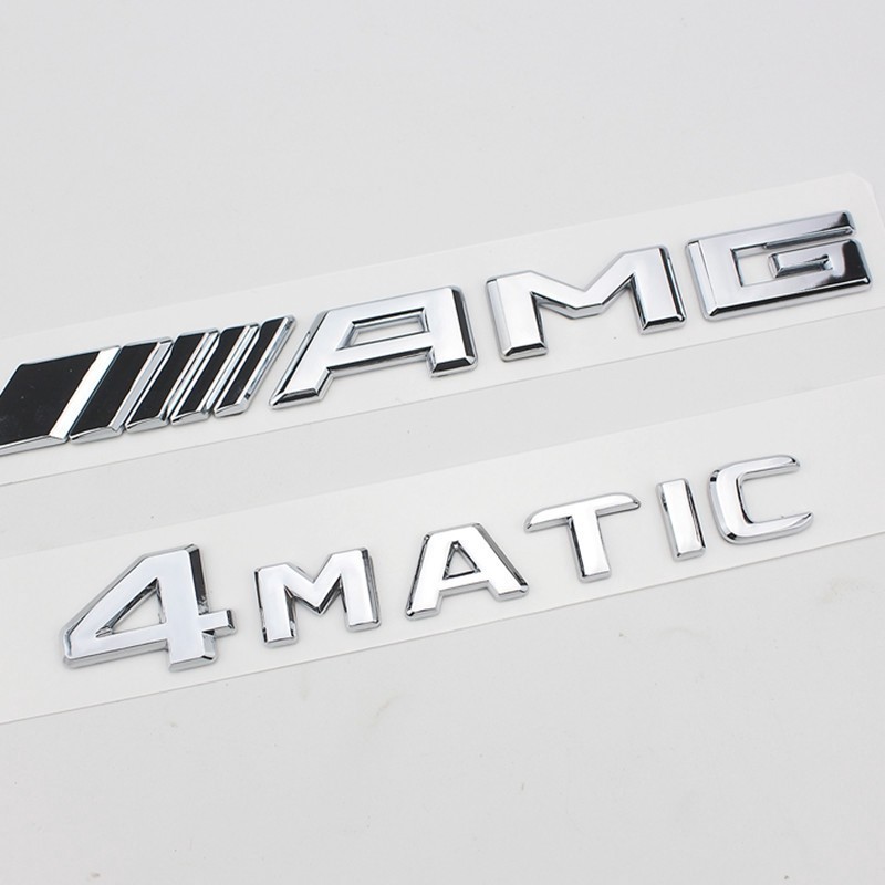 16-17 โลโก้ Mercedes-Benz / / AMG โลโก้ 4MATIC โลโก้ 4 ขับ AMG โลโก้รถ อะไหล่รถยนต์ ตกแต่งรถ