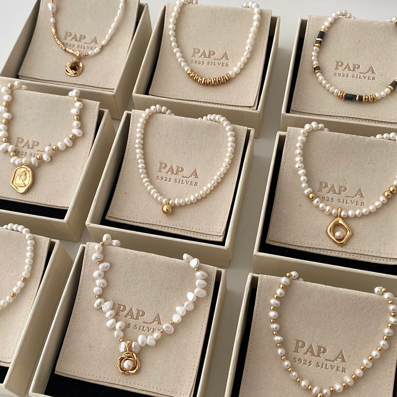 Classy เสื้อกันหนาวเพิร์ล High-End Clavicle CHAIN Niche แฟชั่นสร้อยคอหญิงออกแบบหรูหราลูกปัดสร้อยคอ T