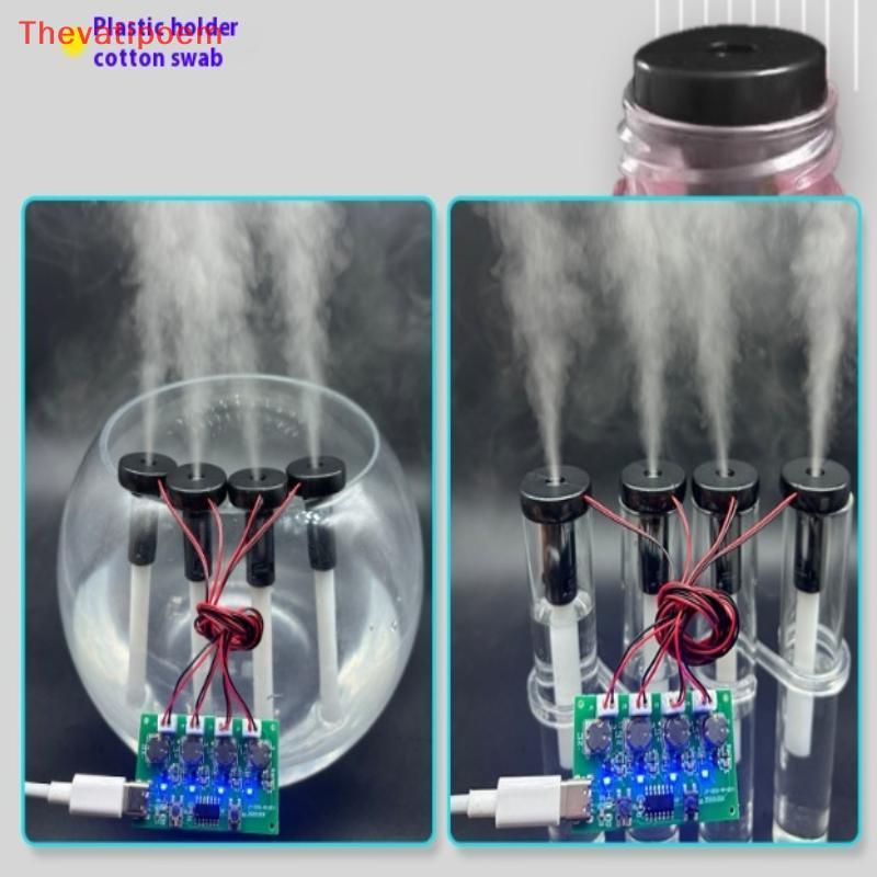 [Thevatipoem] Four Humidifier Type-C USB Humidifier DIY Kits Mist Maker และแผงวงจรไดร์เวอร์แผ่น Atomizer พร้อมขาตั้ง HOT