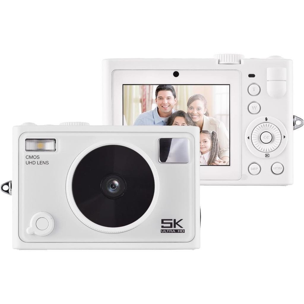 Andoer 5K Digital Camera WiFi Digital Camera 72MP Dual Lens 2.8 นิ้วหน้าจอ IPS Autofocus 18 Times Di