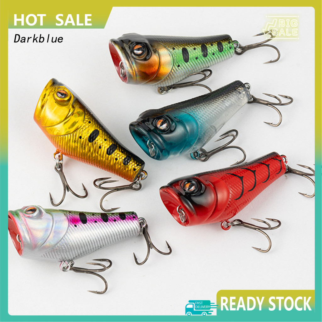 เหยื่อตกปลา 3D Fish Eye ขนาด 5.5 ซม., 9 กรัม - Topwater Floating Lure กับ-hooks คู่ สร้างความสมจริง 