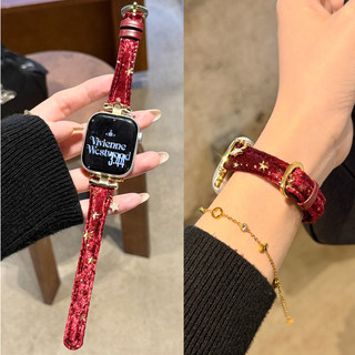 สายนุ่มจี้ดาวสไตล์ Westwood สำหรับ Smart Watch Strap Series 11 10 Ultra 2 9 8 7 6 5 SE 4 3 สายนาฬิกา Band iWatch 49 46 45 44 42 41 40 38mm