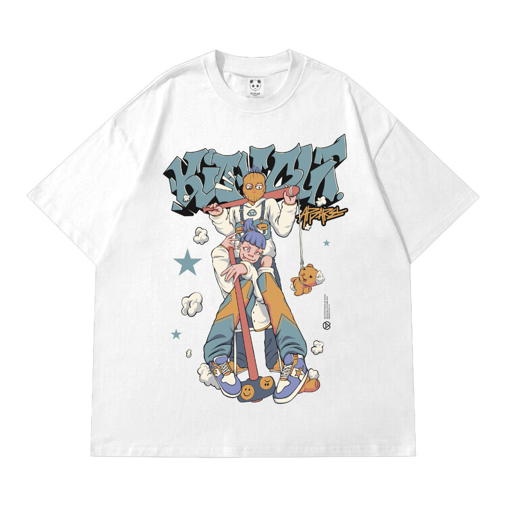 Kickout Apparel - เสื้อยืด - เสื้อยืด Oversize - Arsenic White - เสื้อยืดผู้ชาย Unisex