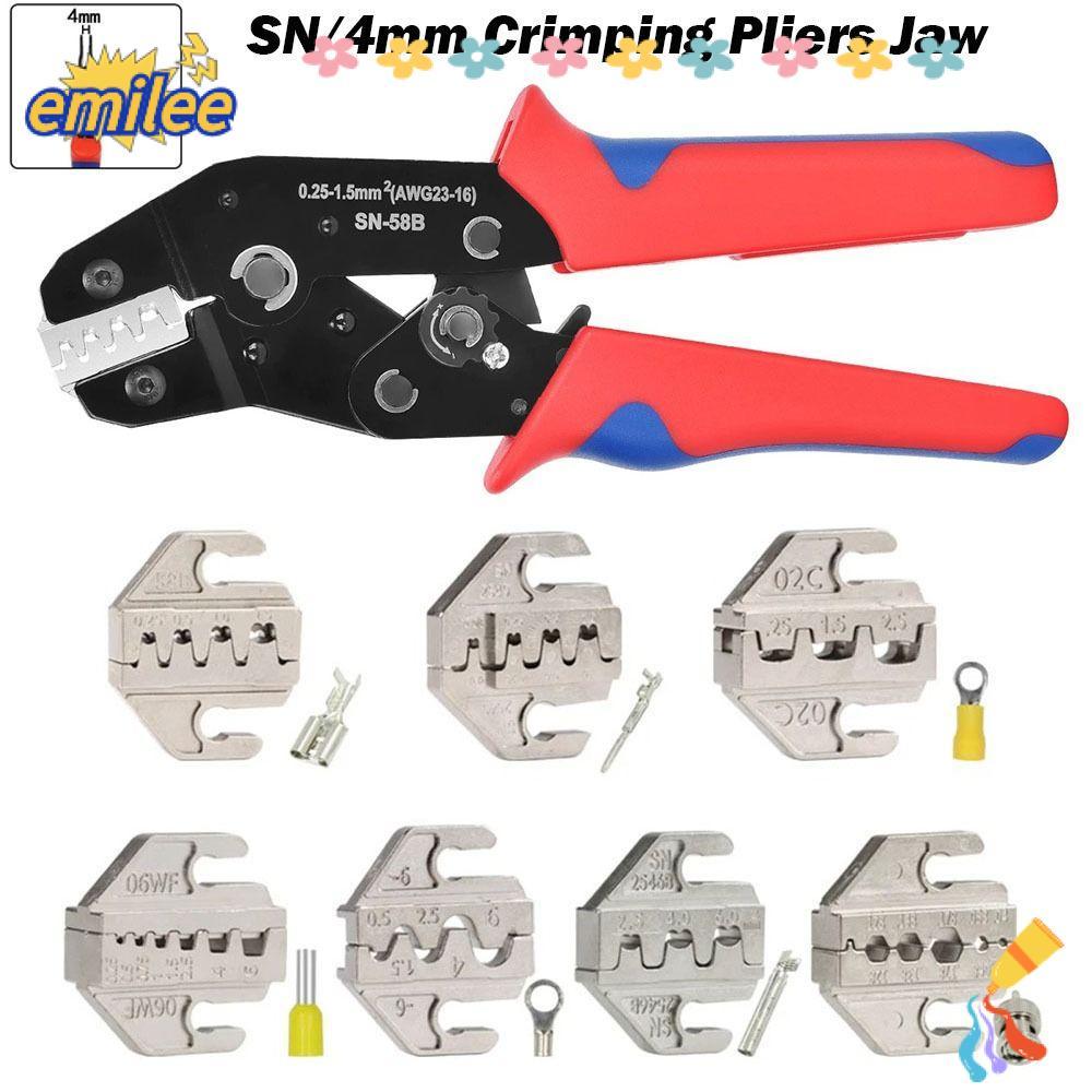 EMILEE CRIMPING คีมขากรรไกร,กว้าง 4 มม.SN CRIMPING คีม Jaw, 06WF 2549 03H SN-2546B 02C 48B 58B CRIMP