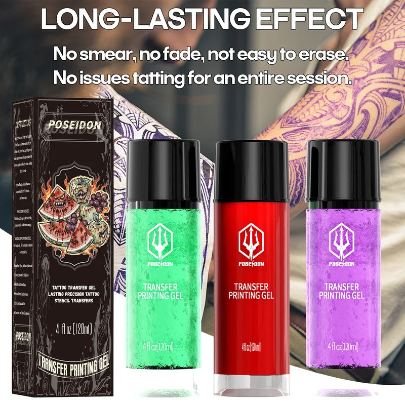 กลิ่นผลไม้ 30/120ML Tattoo Stencil Gel Professional Tattoo อุปกรณ์เสริมสําหรับ Tattoo Transfer กระดา