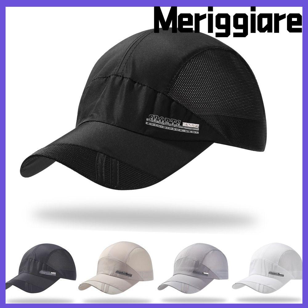หมวกเบสบอล MERIGGIARE,หมวกตาข่ายระบายอากาศแบบปรับได้,กลางแจ้งแห้งเร็วUnisexพร้อมVisor Breathable Run