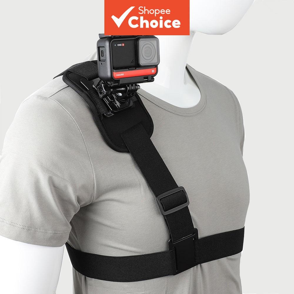 ปรับสายรัดไหล่กล้องแฮนด์ฟรีสนับสนุนการกระทํากล้องผจญภัยการถ่ายทําสายเมาสําหรับ โกโปร