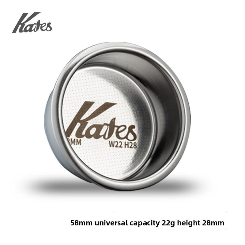 KAFES ตะกร้ากรองความแม่นยํา 58 มม.สําหรับเครื่องเอสเปรสโซกึ่งอัตโนมัติ, Double Shot 18g 24g Portafilter ตะกร้า, อุปกรณ์กาแฟ