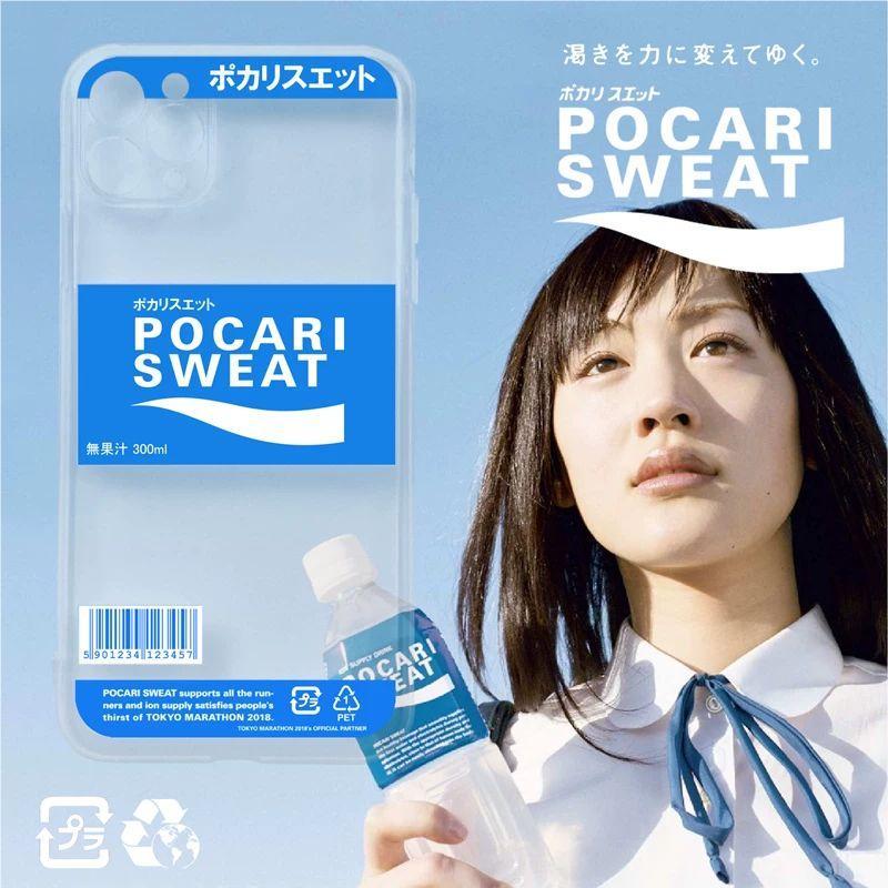เคสไอโฟน เคส iPhone 17/17 Pro/17 Pro Max 16 15 14 13 12 11 X 8 7 plus แบบใส ลาย Pocari Sweat – ความเป็นตัวเองสูงสุด