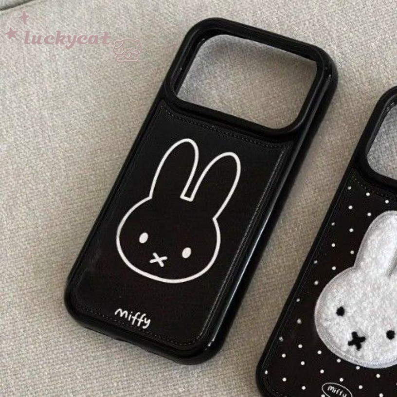 Insน่ารักสีดําMiffyหนังสําหรับiPhone 17 16 15 14 13 12 11 Pro Max X Xr Xs Max 7 8 Plus SE2020 ราคา ถูกที่สุด ดีลบีเคเค แกลเลอรีภาพที่ 2