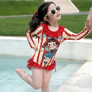 BABY BEACH ชุดว่ายน้ำวันพีชเด็ก ชุดว่ายน้ำเด็กผู้หญิง น่ารัก วันพีชว่ายน้ำ 🌈 มีไซส์ 90-120 ส่งไวจากไทย Y323