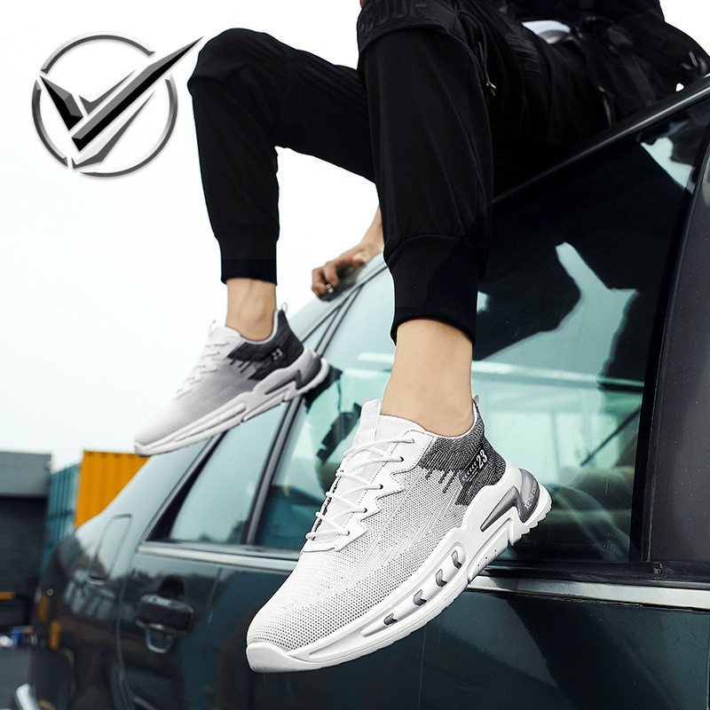 Four Seasons Youth Casual Shoes Men Sports Shoes Men Flying Knit Shoes ผู้ผลิต Ready Stock Men Shoes