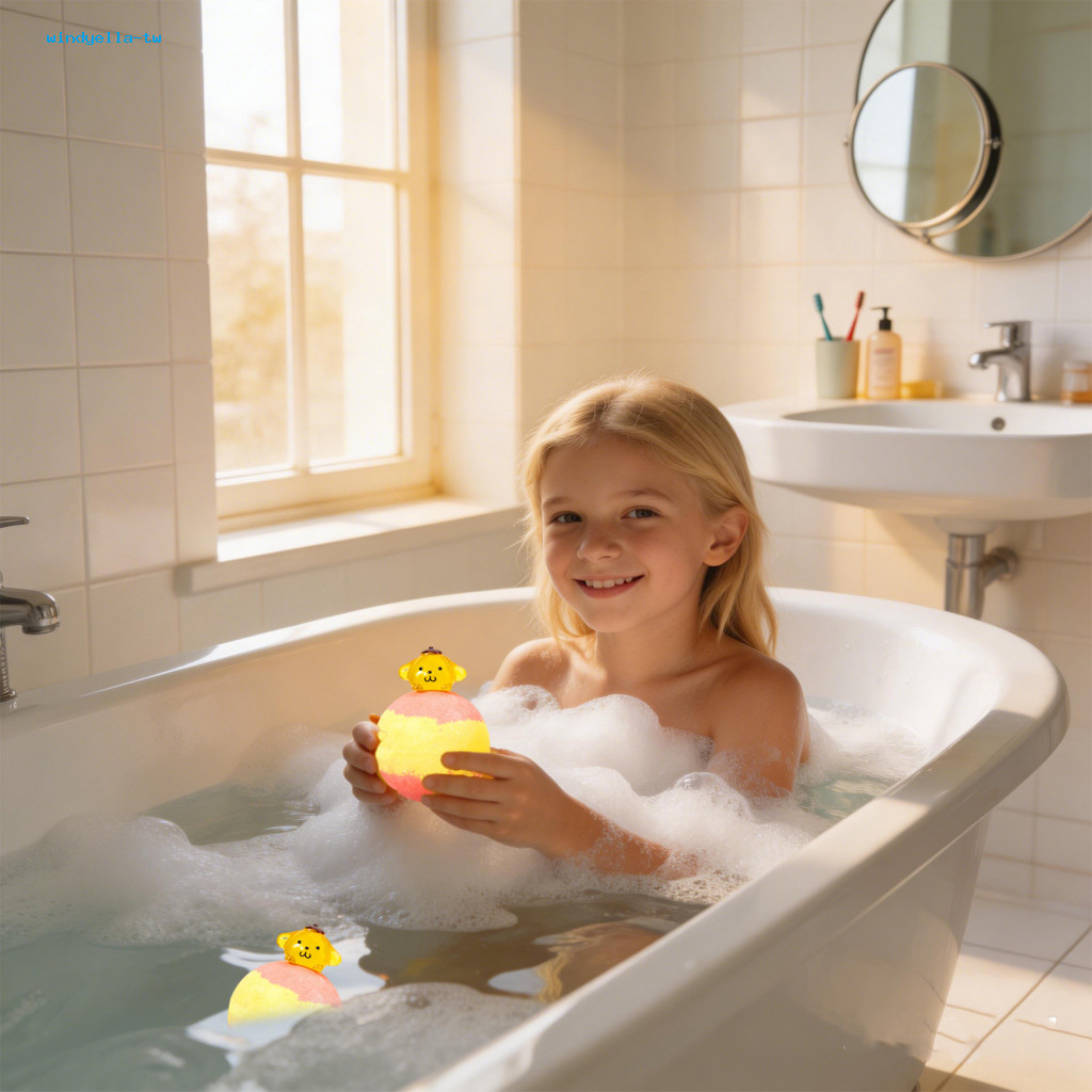 WD Bath Ball with Glow-in-the-dark Toy Handmade Natural Sea Salt Bath Bomb with Glow-in-the-dark Toy