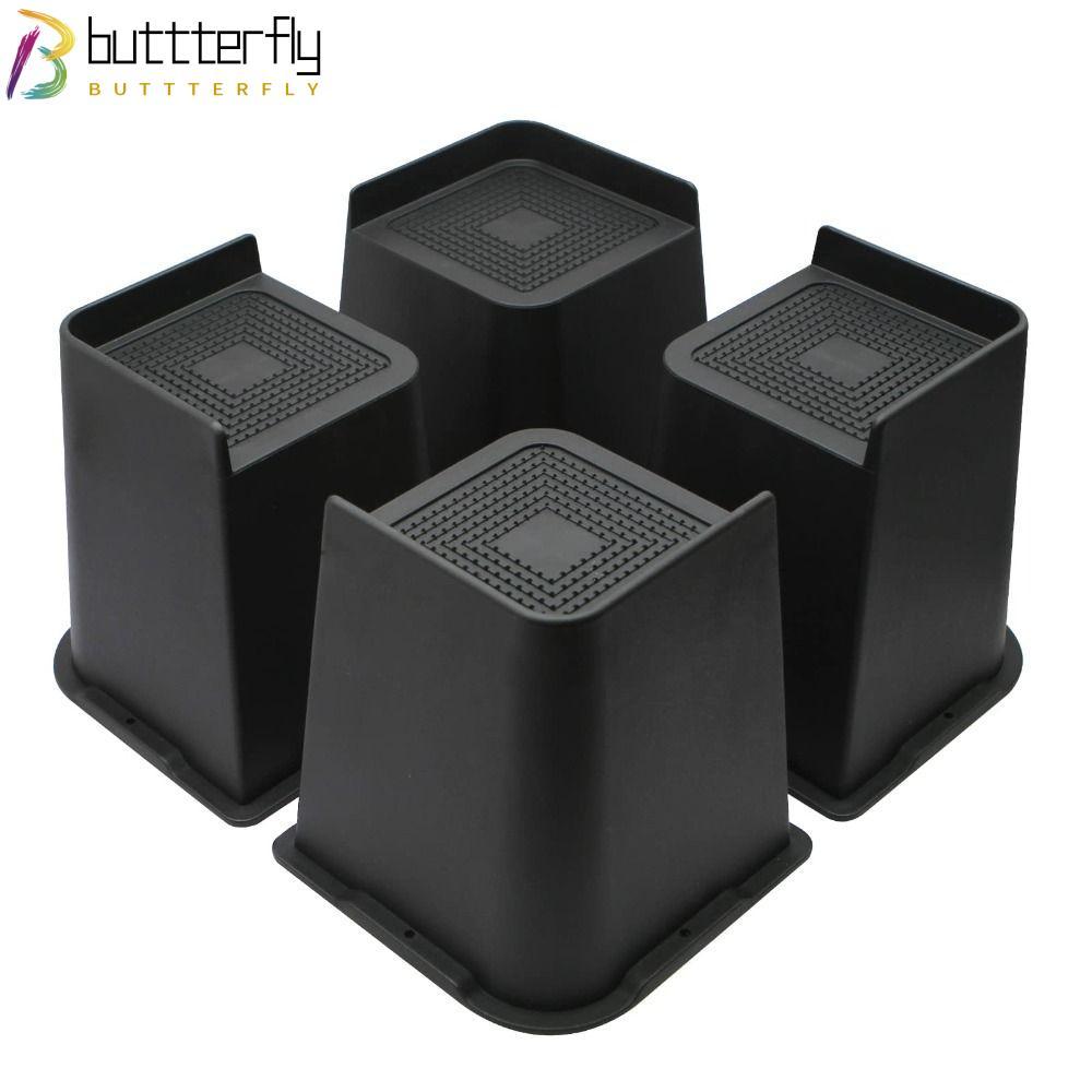 BUTTTERFLY 4 ชิ้น/เซ็ตเตียง Risers, Heavy-Duty 1-6 นิ้วขนาดใหญ่เฟอร์นิเจอร์ Risers, คุณภาพสูงสนับสนุนเตียงยก Risers โซฟาโซฟาโต๊ะเก้าอี้ขา