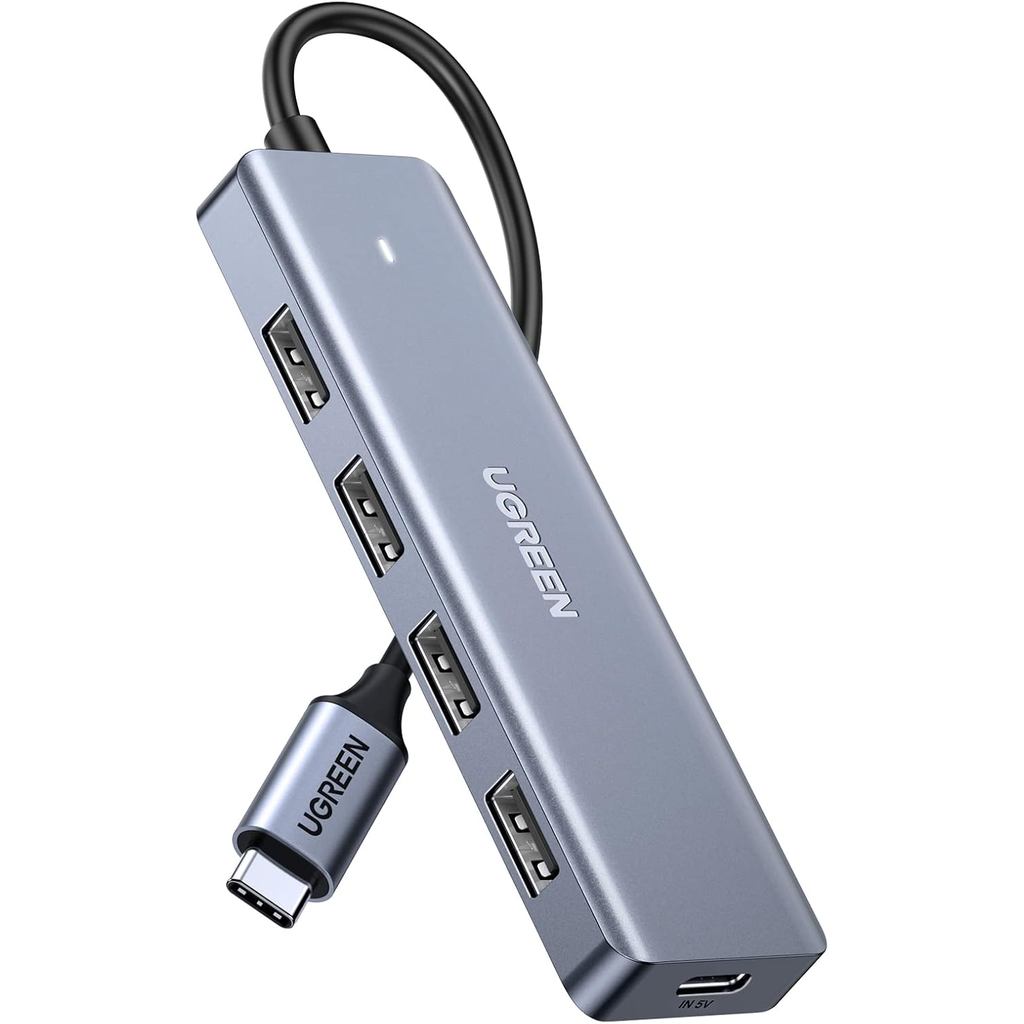 UGREEN ฮับ USB C เป็น USB A พร้อม 4 USB 3.0 สําหรับแล็ปท็อป, MacBook Pro/Air, Mac mini M4, iMac, iPa