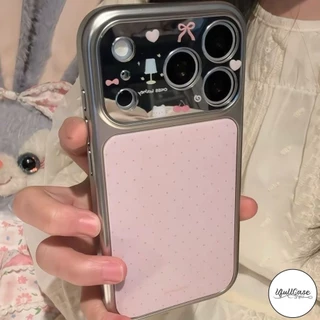 เคสไอโฟน17 เคสกระจก ลายจุด สไตล์สุทธิ น่ารัก น่ารักสำหรับ IPhone Air 15 11 17 13 16 12 14 Pro Max 13 X XR XS 15 16 Plus