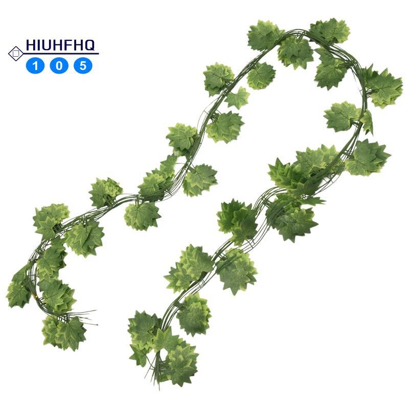 Hiuhfhq10612 ชิ้น 7.5Ft ประดิษฐ์ใบเมเปิ้ลแขวน Vines, ปลอม Ivy Garland แขวนพืชสําหรับสวนงานแต่งงานตกแ