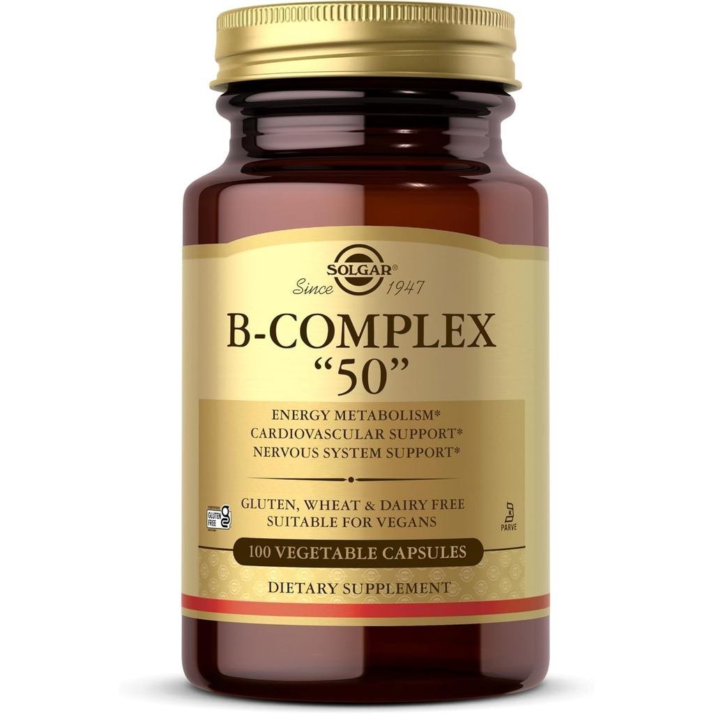 Solgar Vitamin B-Complex 50 High Potency - รองรับการแสดงจิต - ลดความดื้อรั้น - มังสวิรัติ - แคปซูลผั