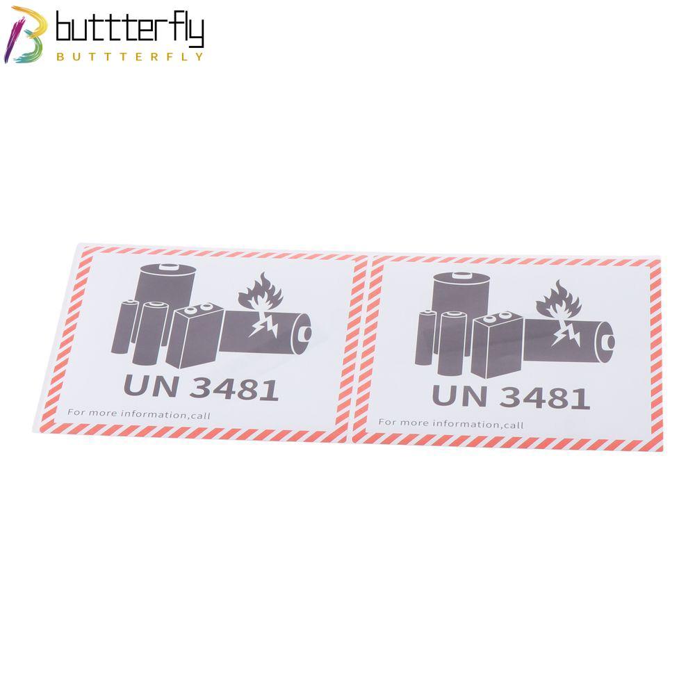BUTTTERFLY ป้ายแบตเตอรี่ลิเธียมขนส่ง, แผ่นทองแดงกาวแบตเตอรี่ลิเธียมป้ายไฟ, UN3481 4.7 "x 4.3" สํานัก