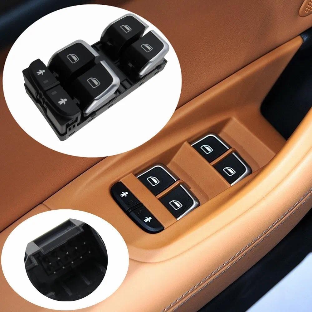 Master สวิทช์ควบคุมหน้าต่างปุ่มสําหรับ Audi A6 C7 A6 Allroad A6 Avant A7 Q3 2011 2012 2013 2014 - ON