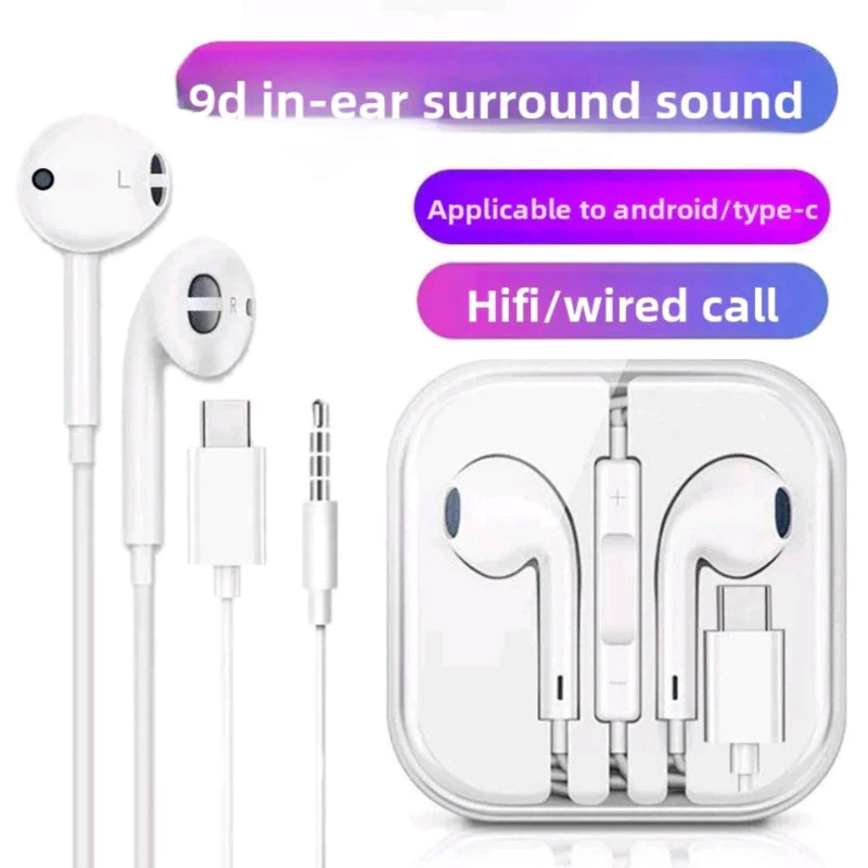 ZJ HOME หูฟัง M5 ไมโครโฟน เอฟเฟกต์เสียง HI-FI [3.5 มม./TypeC] สำหรับ Android/ios เสียงดี เบสหนัก โทรออก พร้อมส่ง