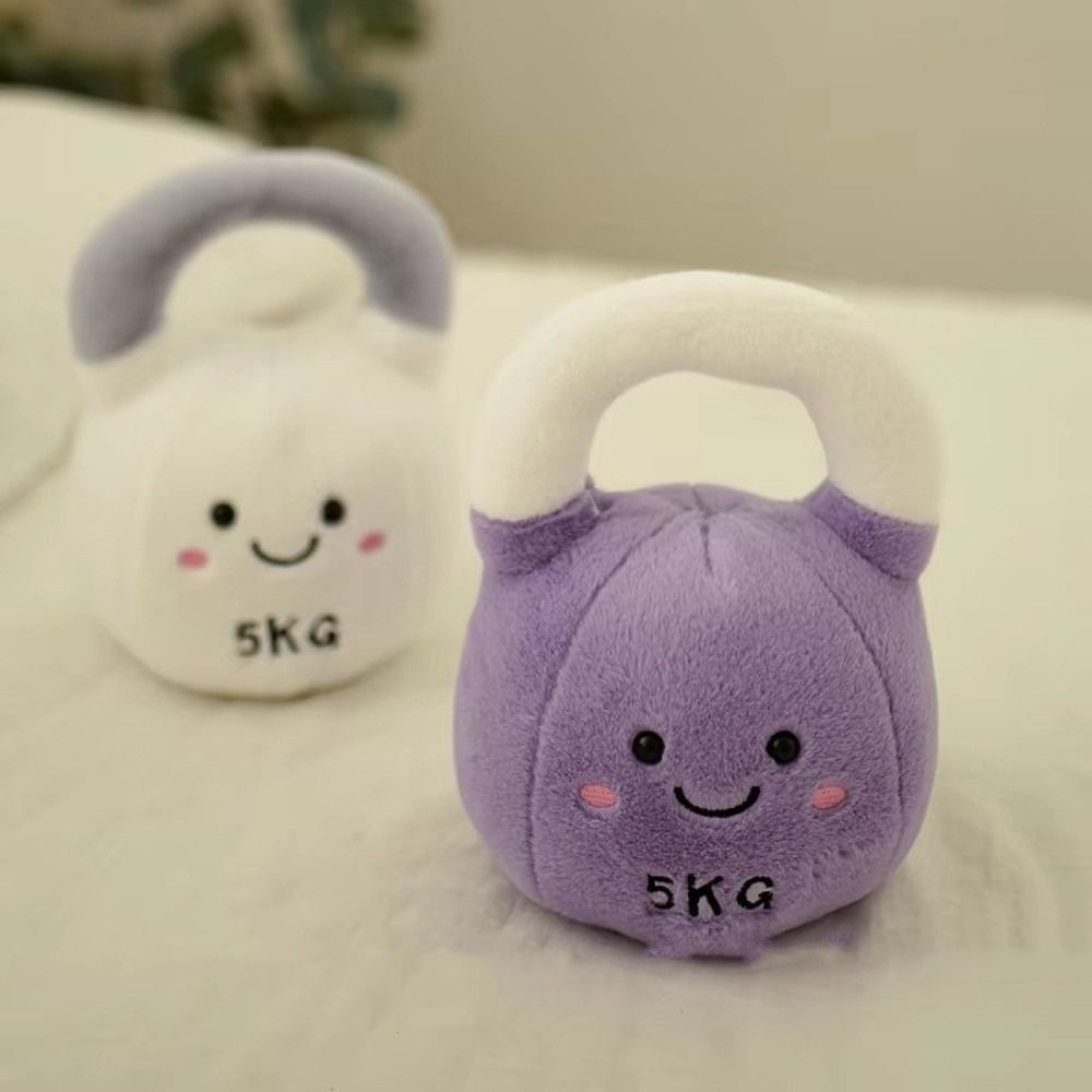 ตุ๊กตา Kettlebell Dumbbell หมอนอุปกรณ์ฟิตเนส Kawaii Plush รูปที่ 5