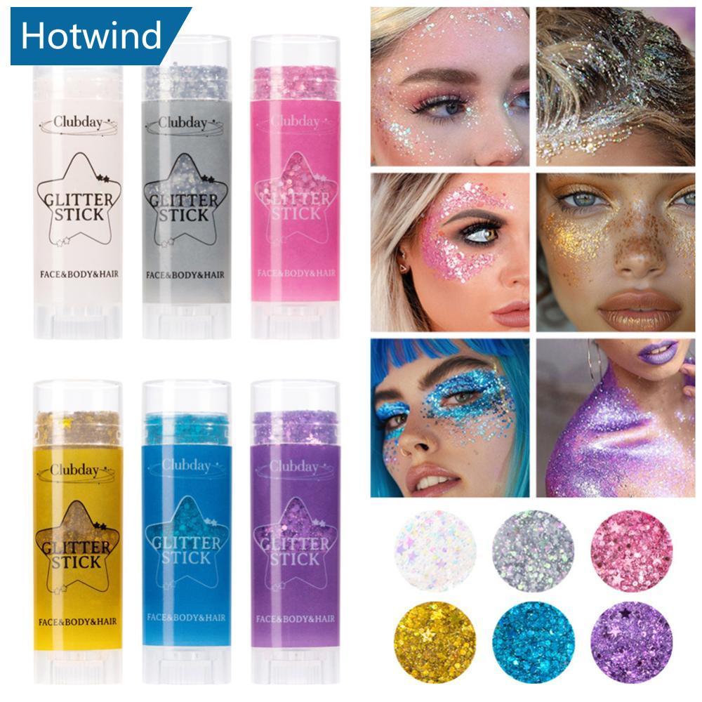 HW Body Glitter Stick Face Hair อายแชโดว์ Glitter ครีมประกาย Highlighter เลื่อมสําหรับคอนเสิร์ตเทศกา
