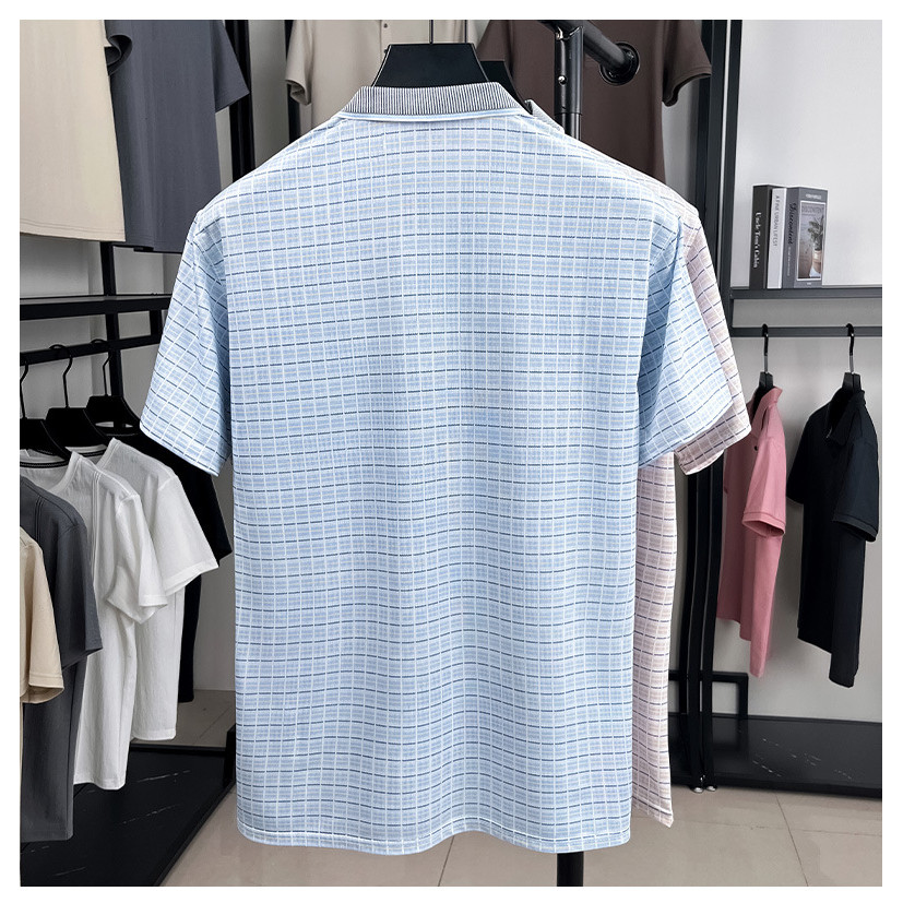 เสื้อโปโลสำหรับผู้ชาย แบบมีปกเปิด พิมพ์ลายสก๊อต รูปที่ 5