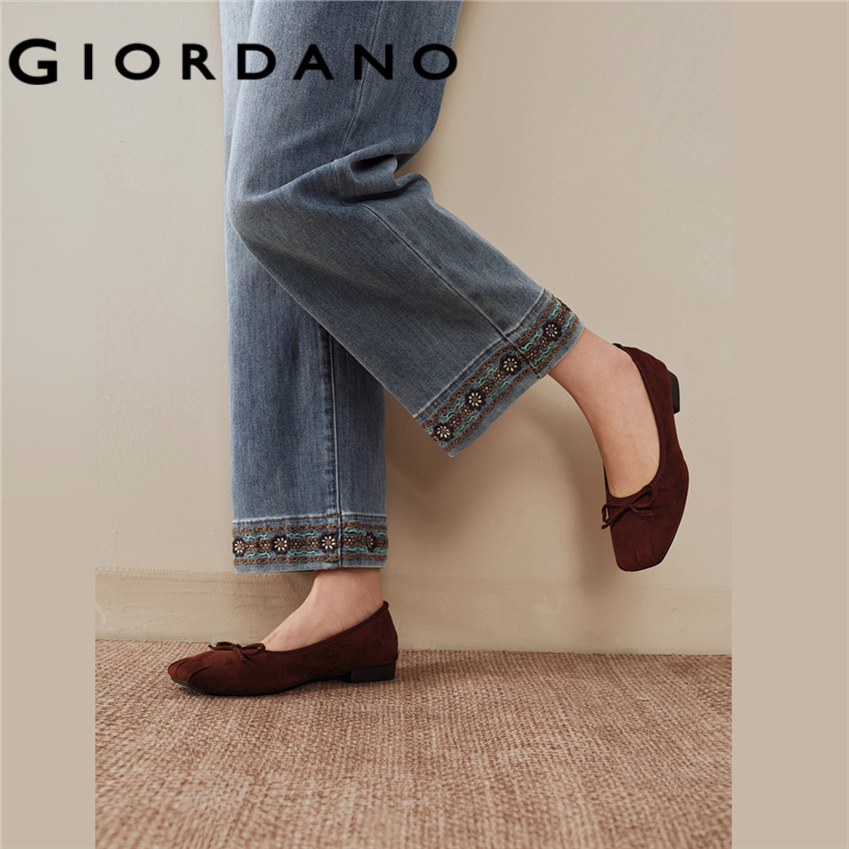 GIORDANO WOMEN Jeans Cropped 5-Pocket Denim Embroidered High-Waist Slim-Fit Slight Stretch 18426702