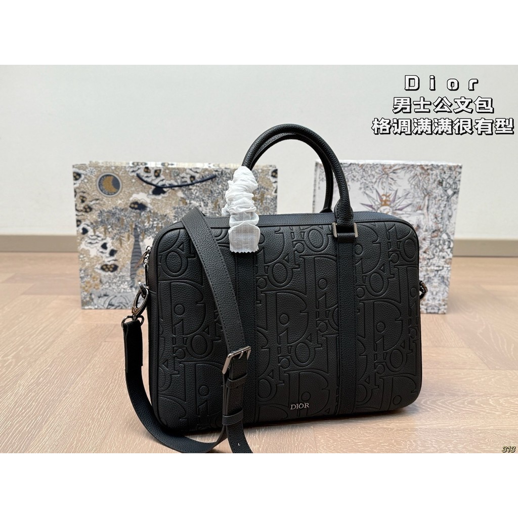 Men Briefcase Practical All-Match Computer Bag Handbag Size: 37 27