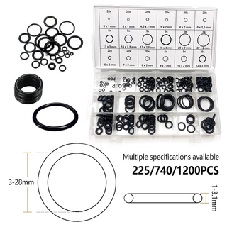 O ring ยางโอริง อเนกประสงค์ คุณภาพสูง 18 ขนาด 225 ชิ้น พร้อมกล่องพลาสติก