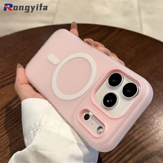 2 in 1 แม่เหล็กปกหลังสําหรับ Xiaomi 17 Pro Max 15T 14T 11T Pro Mi 11 Lite สีลูกกวาดไร้สายชาร์จเคสโทรศัพท์น่ารักกันกระแทกปลอก