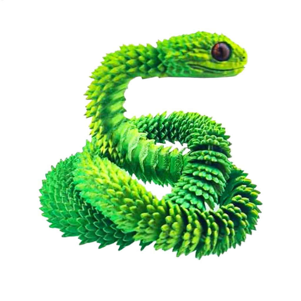 3D Printed Snake 3D Printed Animals Flexible Snake Toy Kids Fidget Movable Snake Toy 3D Printed Snak