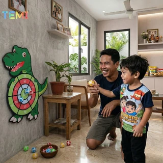 TEMI เด็ก Dart Ball เกมของเล่น Sticky Dart Board เกมปริศนาของเล่นของขวัญ
