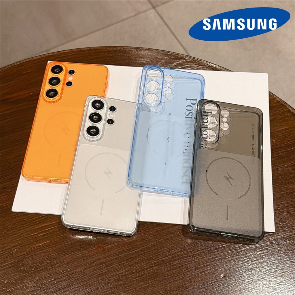 เคสแม่เหล็ก Samsung Galaxy S26 Ultra Plus Galaxy S25 Plus Ultra S24FE S23 S22 เคส เคส TPU บางเฉียบใสกันกระแทกคลุมทั้งหมดเคสโทรศัพท์แบบนุ่ม