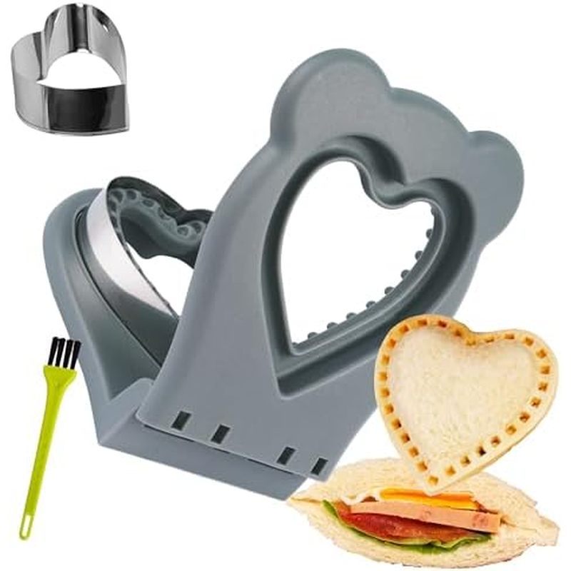 LEPCY Uncrustables Sandwich Maker Sealer Cutter, Crustless Sandwich Cutter, PB&J Uncrustable Maker -