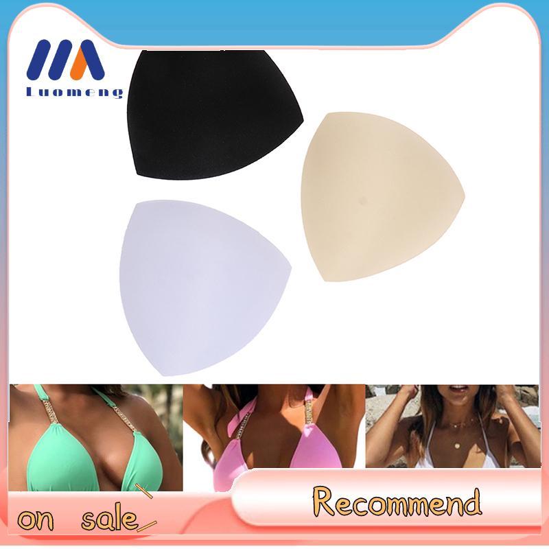 Luo-Meng สามเหลี่ยมผู้หญิงบิกินี่แผ่นหน้าอกแทรกฟองน้ําโฟม Bra Pads หน้าอกถ้วยเต้านม Nice