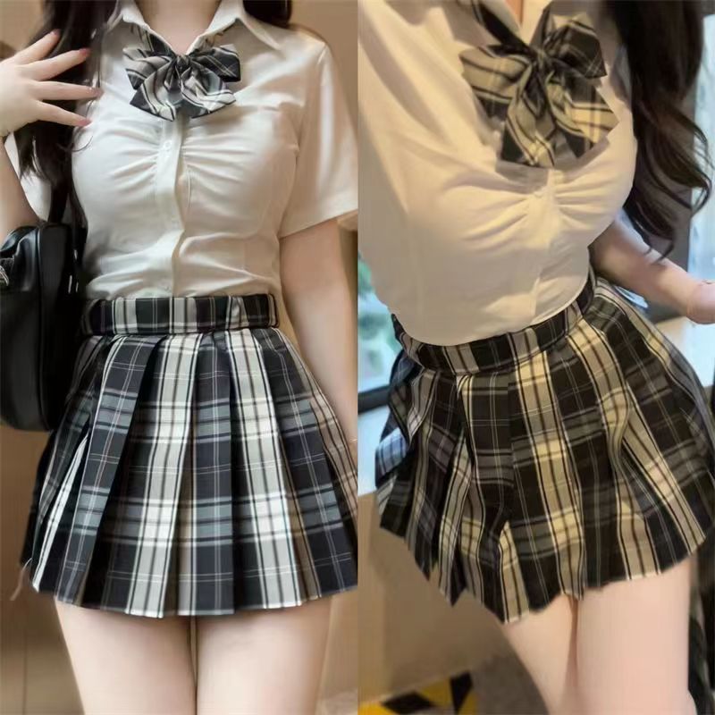 2025 ฤดูร้อนต้นฉบับ เจเค ของแท้แขนสั้นแคบ-เอวเสื้อสูท เตรียมใจ สไตล์เครื่องแบบเสื้อเชิ้ตสีขาวสาวร้อน เตรียมใจ สไตล์