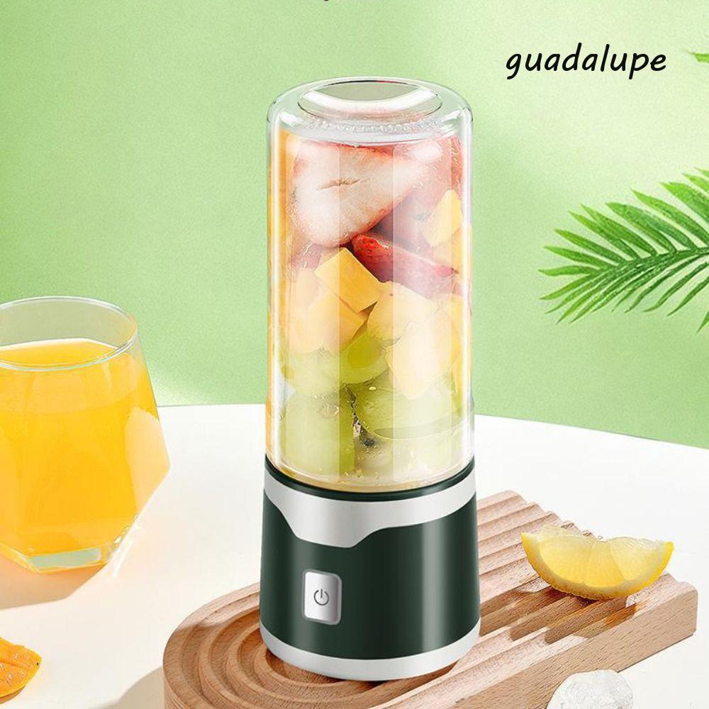 GUADALUPE Blending Juice Cup, ชาร์จถ้วยคู่ไฟฟ้า USB Juicer Cup, แบบพกพา 500 ML Handheld Smoothie Ble