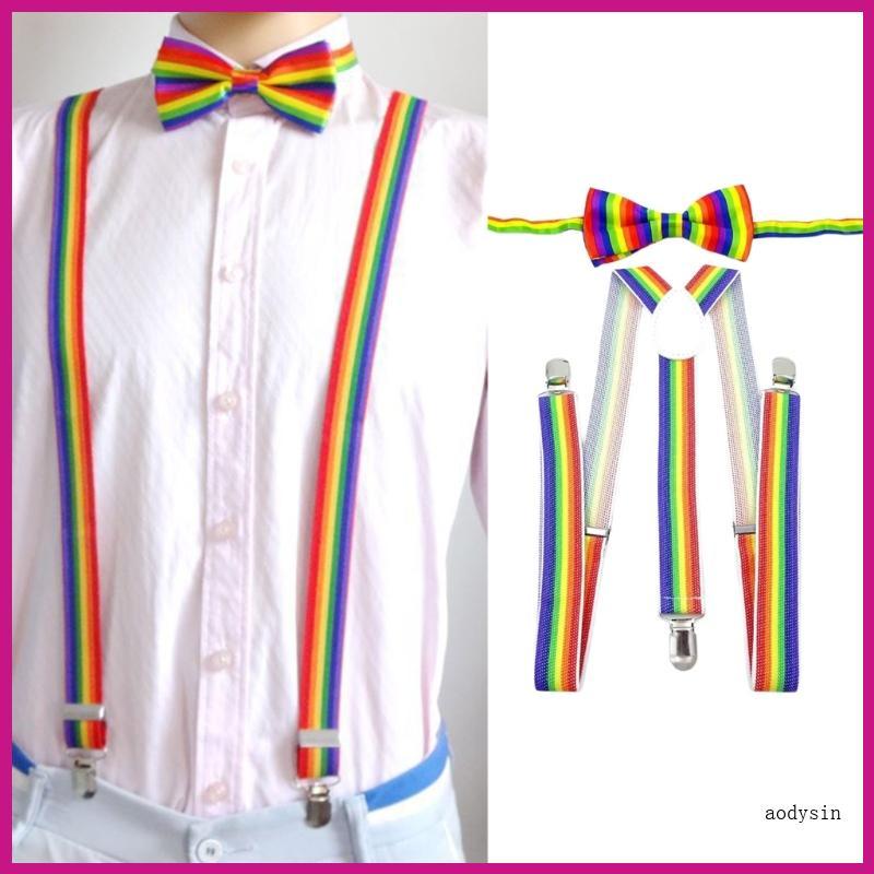 ชุดหรูหราพร้อมBowtie สีสันสดใส เหมาะสำหรับงานปาร์ตี้Pride Month