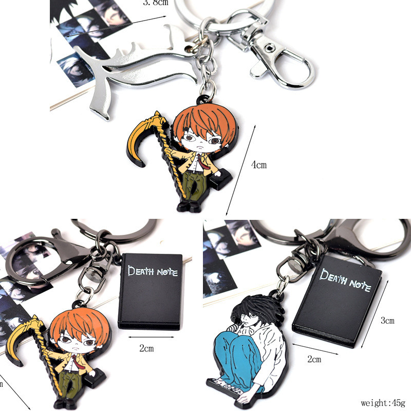 Death L-Shaped Notebook Notepad พวงกุญแจสร้อยคอเครื่องประดับอะนิเมะอุปกรณ์ต่อพ่วง Props Notepad คู่ม