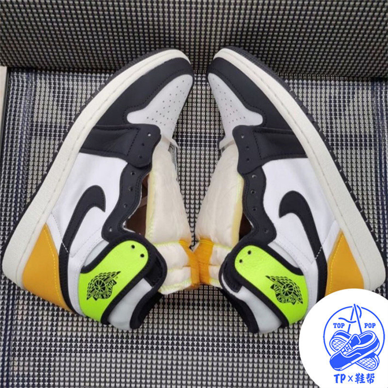 รองเท้า Air Jordan 1 High OG สีดำและเหลืองvolt gold สำหรับใส่ทั้งวันหรือออกกำลังกาย
