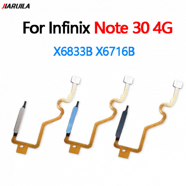 สําหรับ Infinix หมายเหตุ 30 4G X6833B X6716B ปุ่มบ้านเซ็นเซอร์ลายนิ้วมือ Flex พร้อมปุ่ม Power Flex สาย