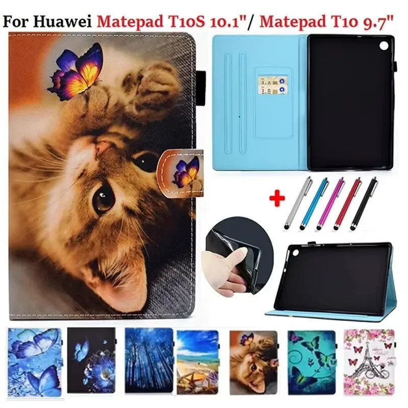 สําหรับ Huawei Matepad T10s กรณี 10.1 ทาสีสําหรับ Huawei Matepad T10 ฝาครอบ 9.7 Tpu ภายใน Funda T 10
