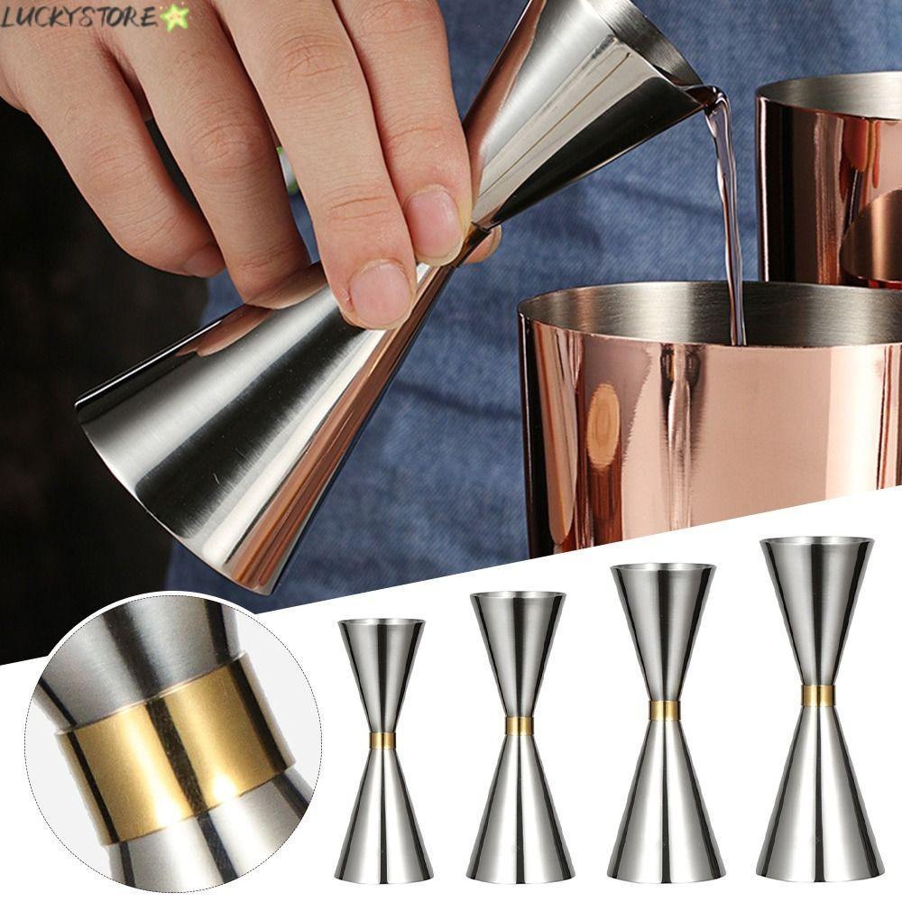 LUCKYSTORE Double Jigger, OZ/ML Shot Bar วัด Jigger, วัดภายในบาร์สแตนเลส Jigger Bartending