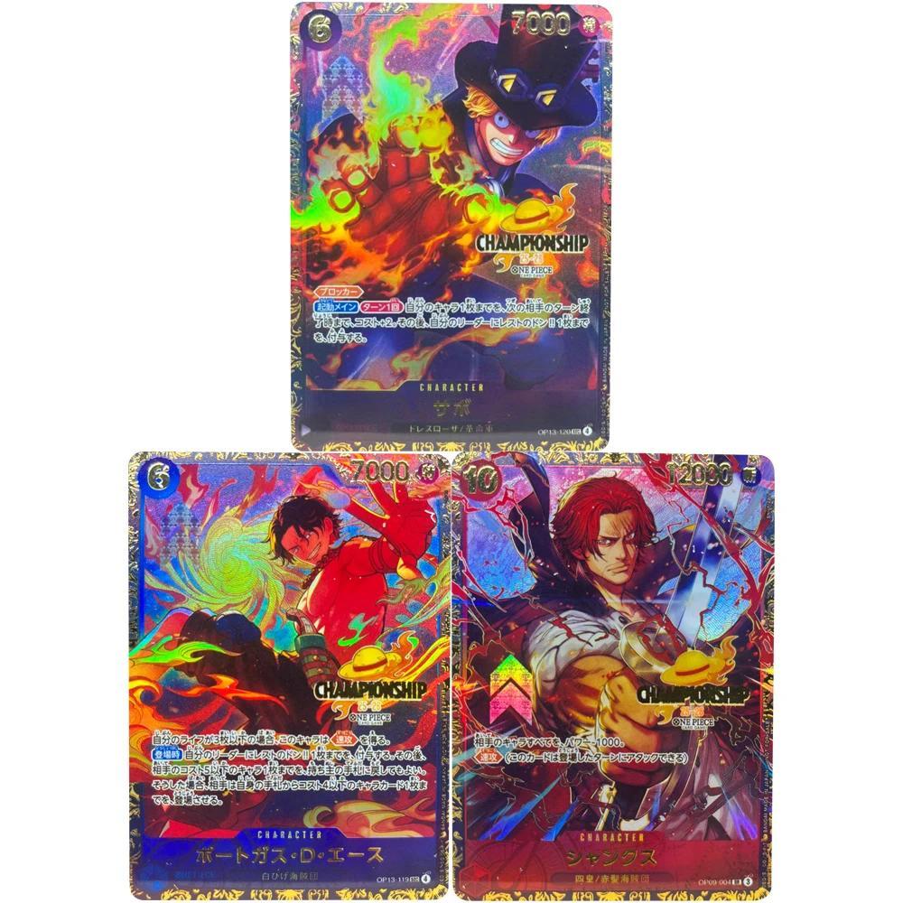ONE PIECE คอลเลกชันการ์ด CHAMPIONSHIP OP13 119 0P13- 120 Sabo Shanks JPN DIY คุณภาพสูง Self Made เกม