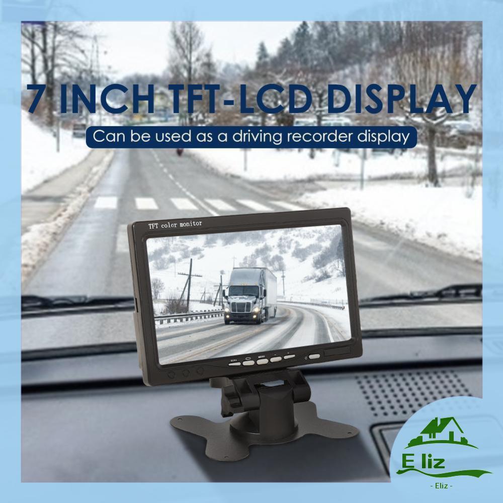 [Elizabeth1.th] หน้าจอมอนิเตอร์รถยนต์ 7 นิ้วพร้อมอินพุตวิดีโอ 2 ทิศทาง TFT HD Digital LCD ที่จอดรถภา
