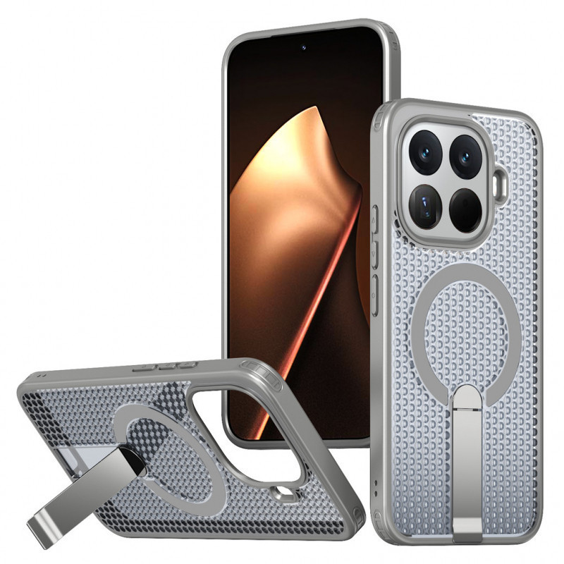 สําหรับ Xiaomi 15T Pro 15T 14T Pro 14T Poco F7 M6 Pro M6 Plus Poco C71 C75 X7 Pro Hollow การกระจายความร้อนซ่อนวงเล็บแม่เหล็กไร้สายชาร์จฝาครอบ