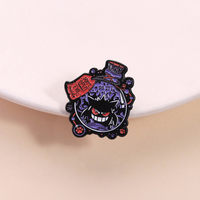เข็มกลัด Pokémon Gengar แบบอนิเมะน่ารัก พร้อมเคลือบเงา เหมาะสำหรับสะสมหรือของขวัญ