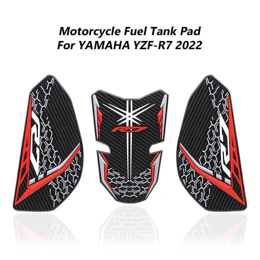 YZF-R7 Motorcycle Fuel Tank Pad 3D Stickers For YAMAHA YZF R7 2022 Tankpad Gasoline Tank Sticker Cov